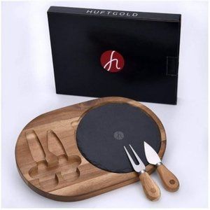 HUFTGOLD 4-Piece Cheese Knife And Board